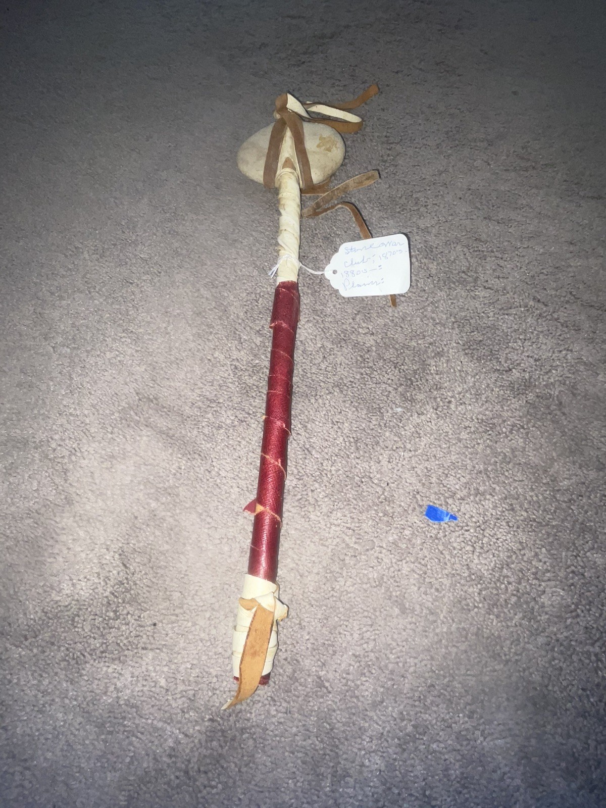 Antique 1870/80s Native American Indian Stone War Club Skull Crusher Estate Find