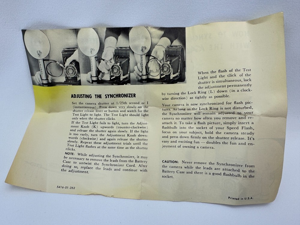 Kalart Passive Synchronizer Cord for Non-Synchronize Camera Self-Setting Shutter