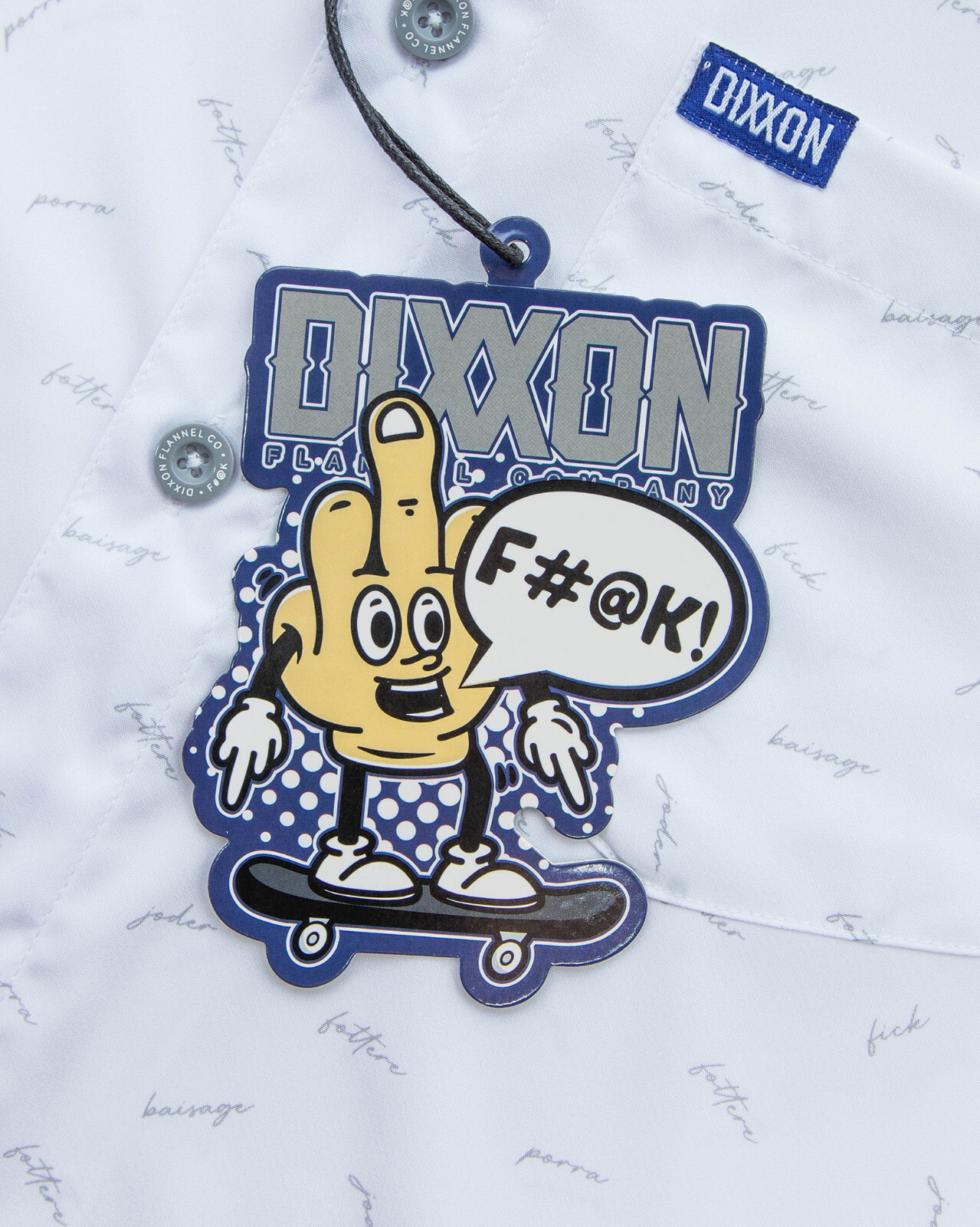 Dixxon Flannel F Word White Short Sleeve Party Shirt