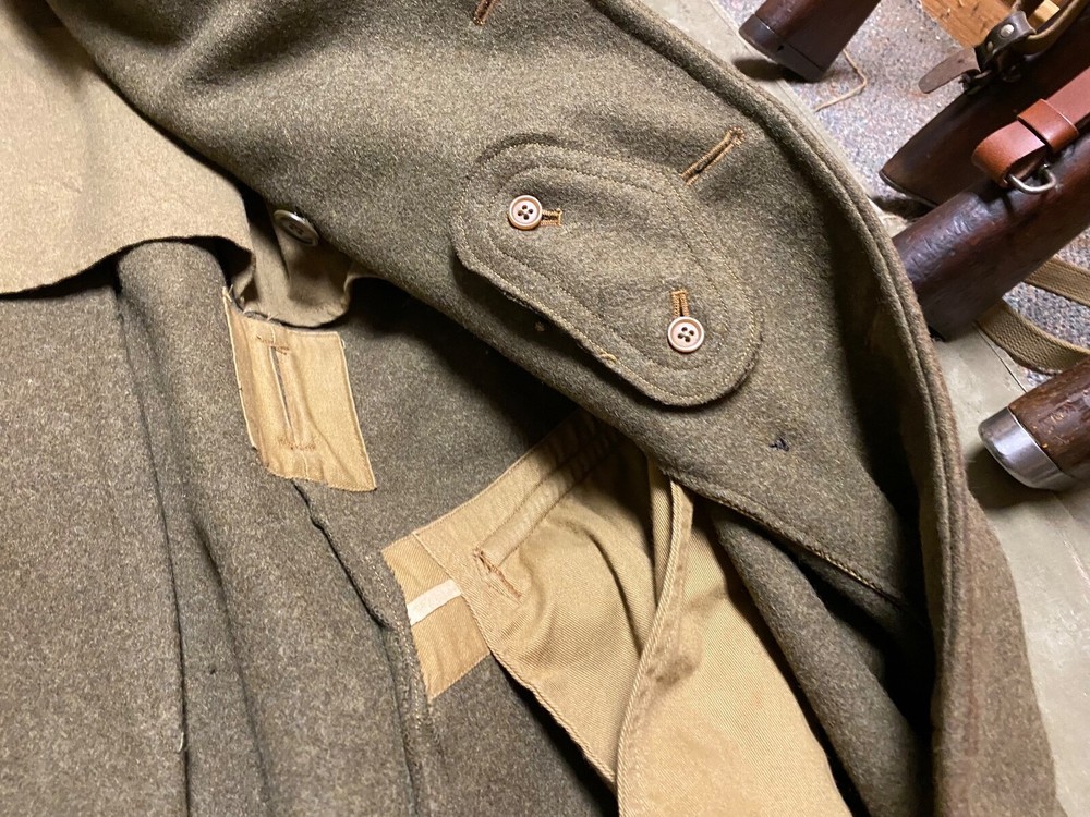 ORIGINAL WWII BRITISH MADE M1938 "CUT DOWN" OVERCOAT COAT-LARGE/XLARGE 46R
