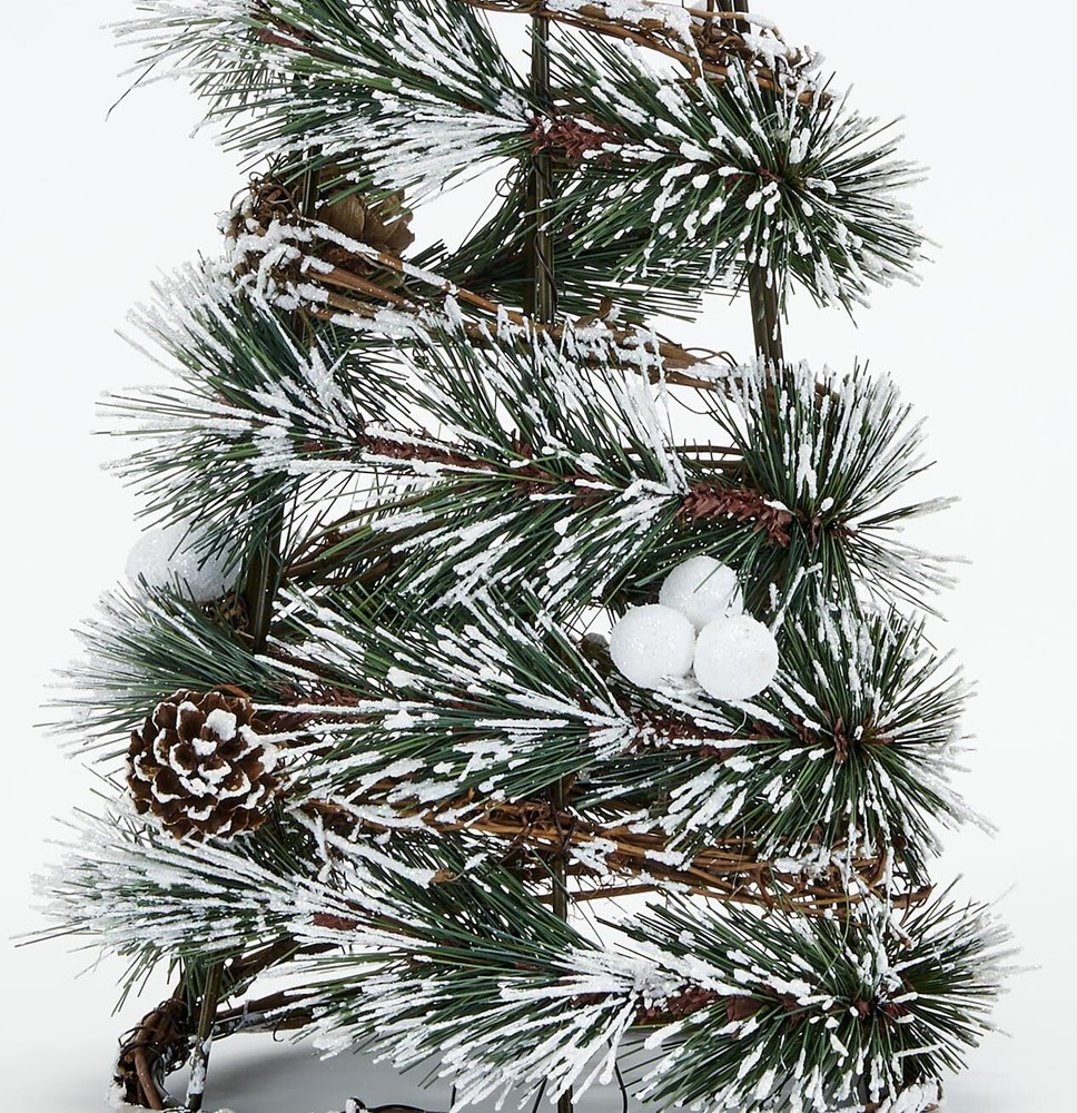 20" Snowy Pine Cone Artificial Christmas Tabletop Tree