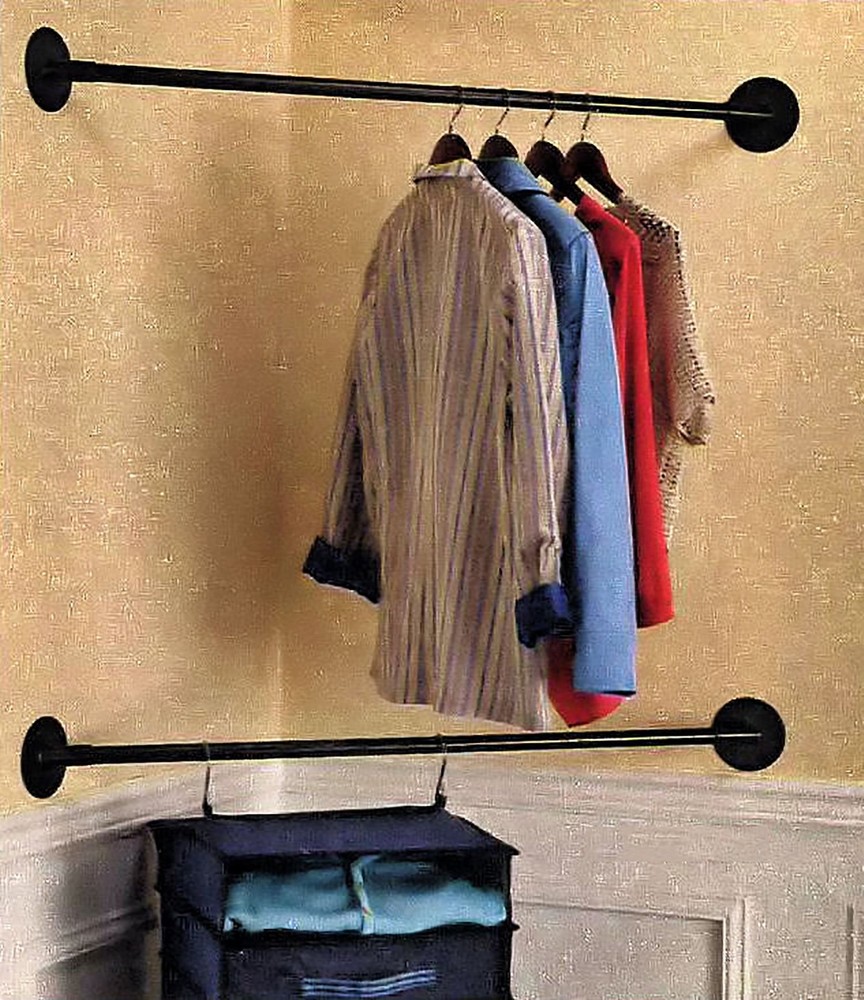 43" Iron Wardrobe Assistant Corner Hanging B