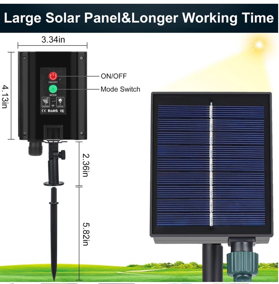 Solar Christmas Lights Outdoor 105Ft 300 LED 8 Modes TimerFunctionRemote Control