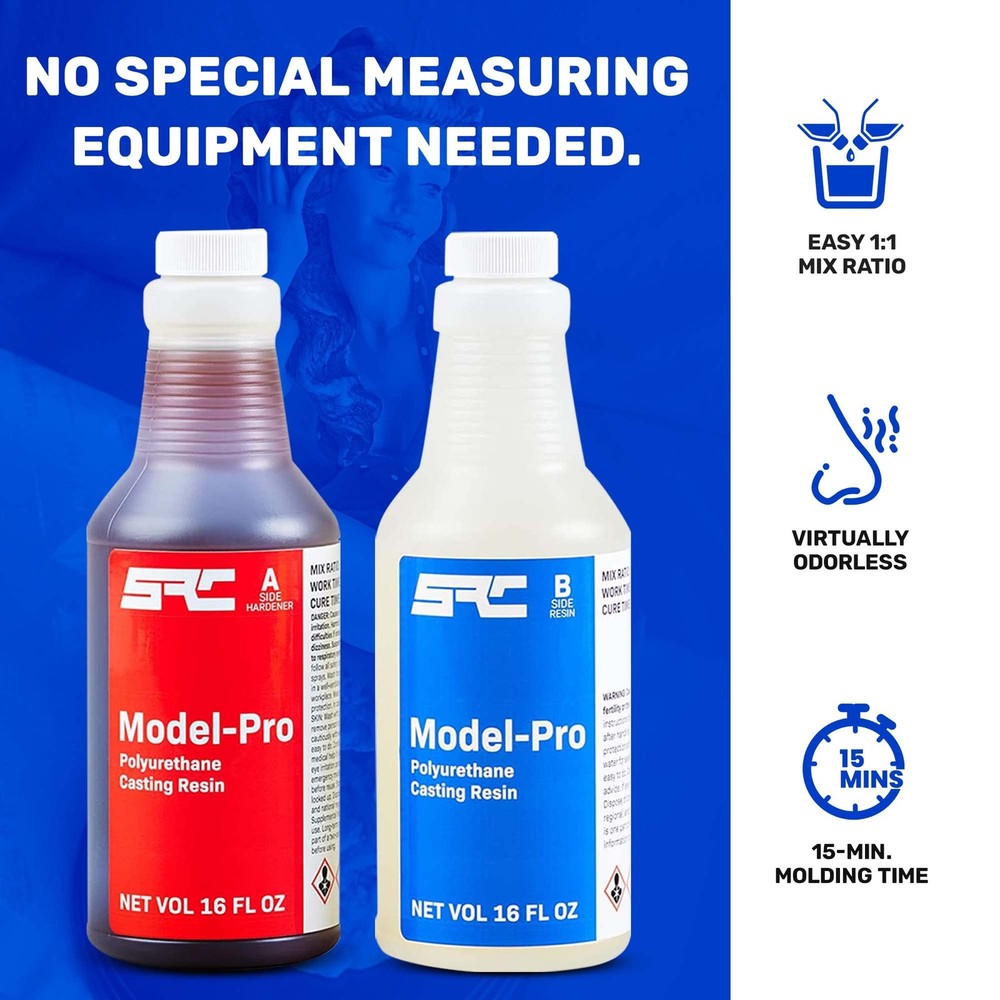 "32 Oz 2-Part Polyurethane Casting Resin Kit for Models, Prototypes & Crafts"