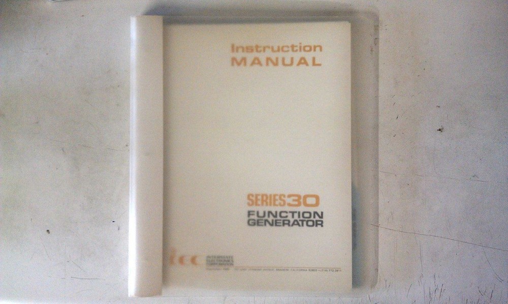 Interstate Electronics Instruction Manual Series 30