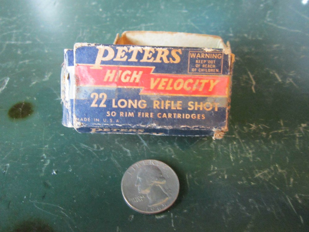 VINTAGE 22 PETERS EMPTY AMMO BOX