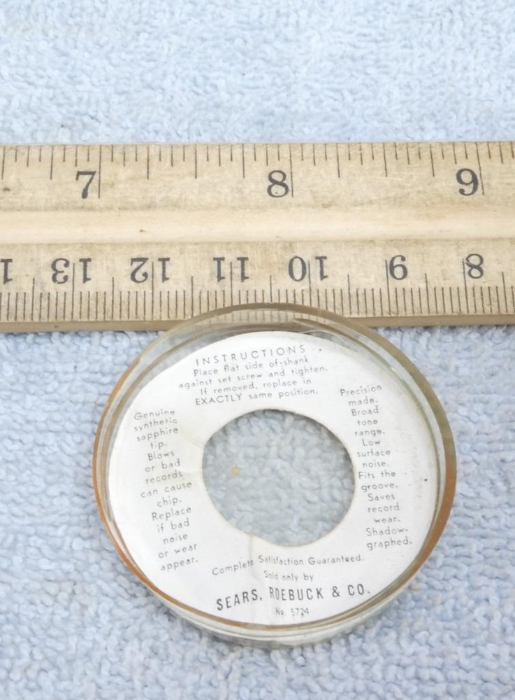 Victor Victrola Windup Crank Phonograph Needle Cup Plastic Top Only Silvertone !