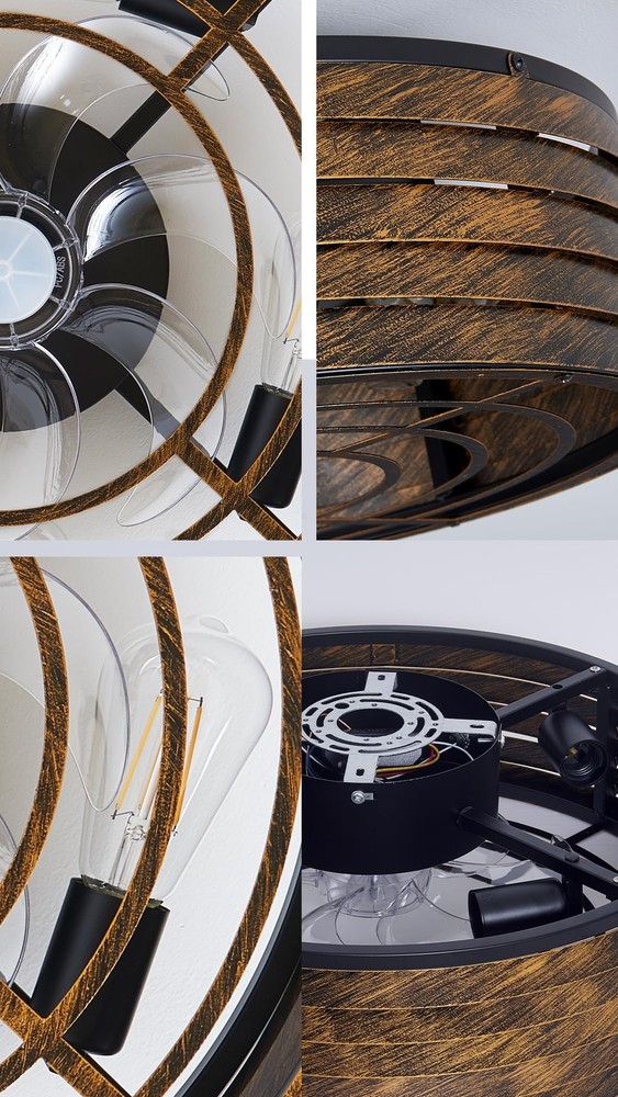 20'' Flush-Mount Smart Ceiling Fan with Dimmable-Light and Memory Remote APP/...