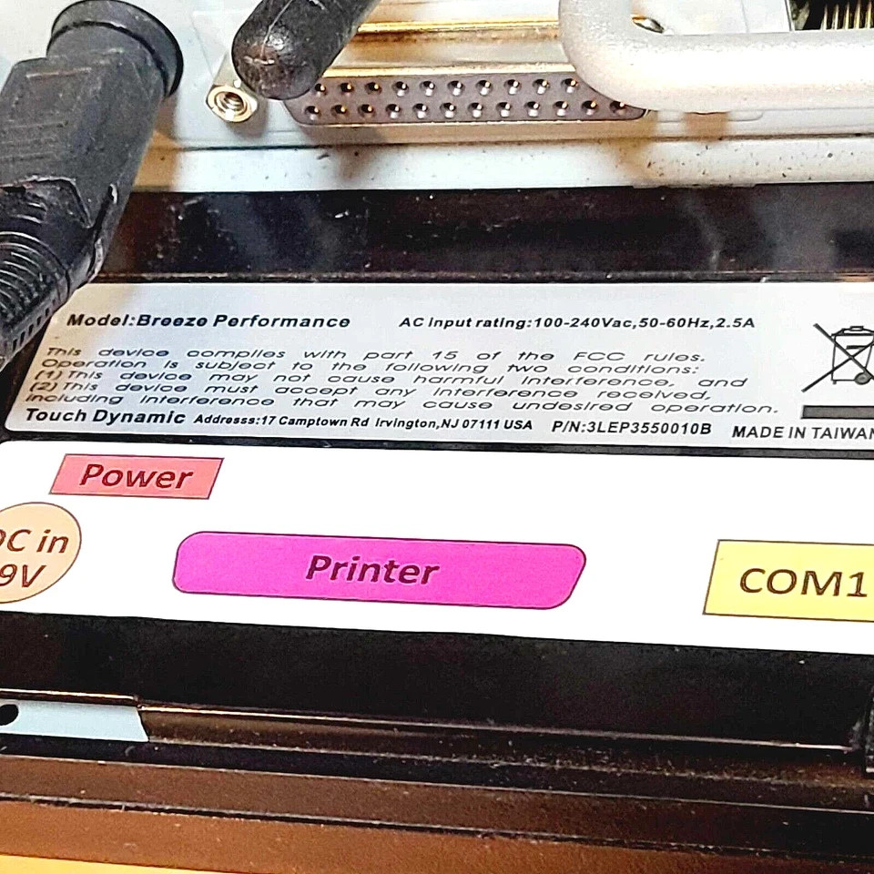 BREEZE PERFORMANCE POS COMPUTER TOUCH DYNAMIC TOUCHSCREEN 3LEP3550010B 15INCH ^^