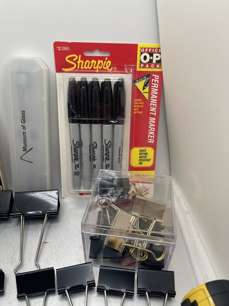 Binder Clips Paper Clamps Assorted Sizes Sharpies Stapler Paper Clips Office