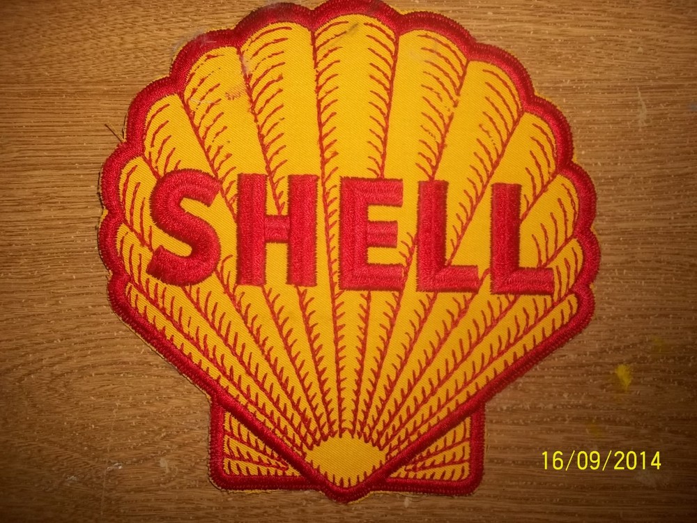 SHELL OIL PATCH, 8", VERY RARE, Near mint shape!