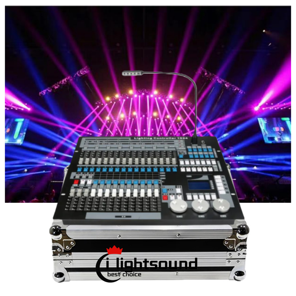 club dj Lighting Console 1024 DMX Controller road Case Pro stage light control