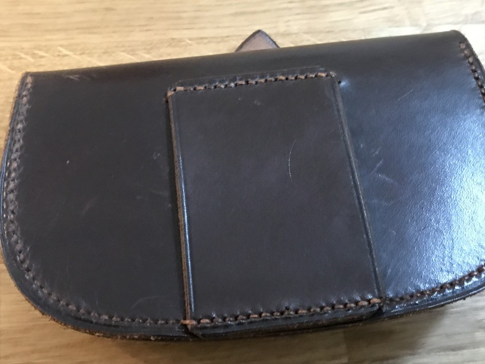 nice old leather sam browne ammo pouch only lightly used poss WW2 era