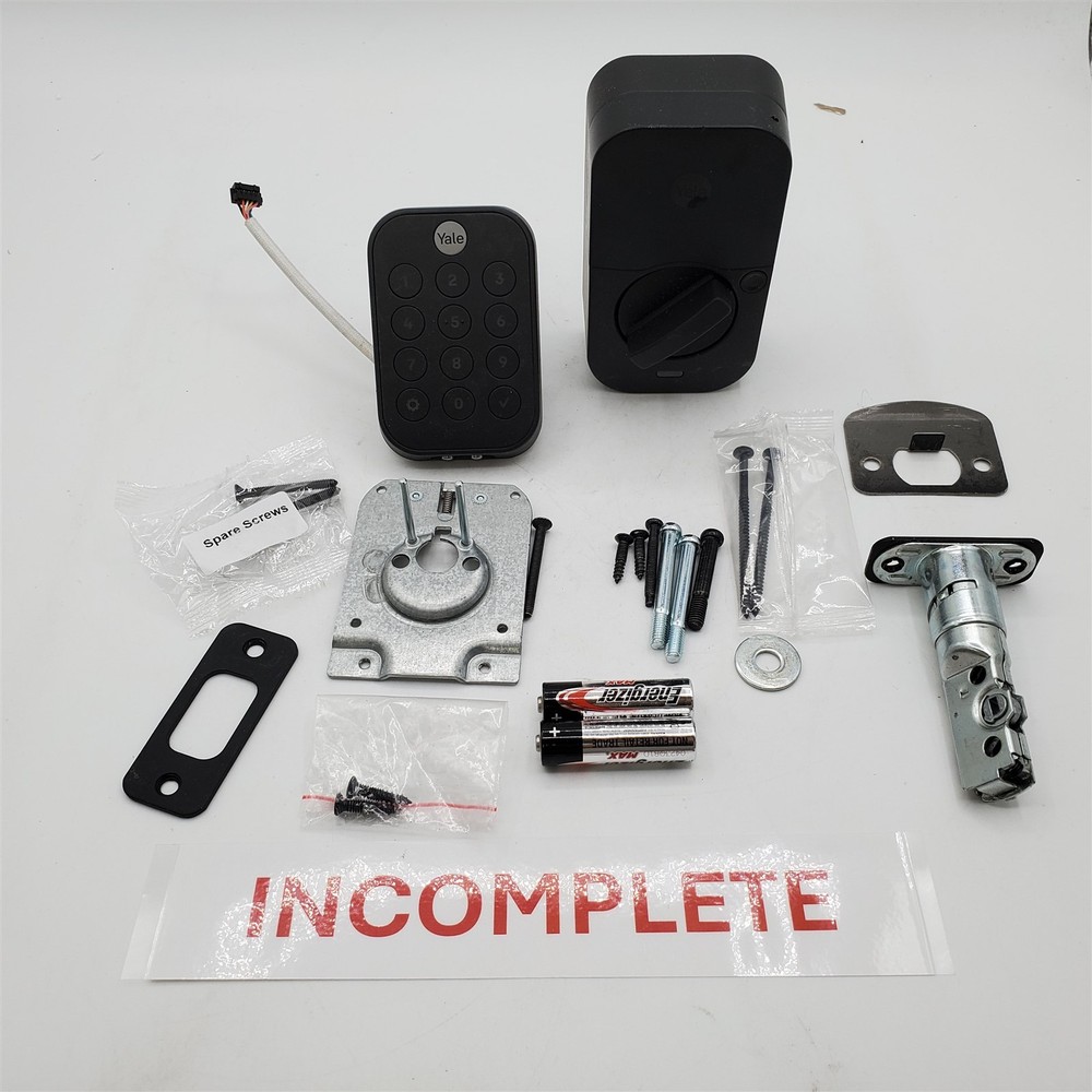 Yale Security Lock 2 Deadbolt, Black Smart Keyless Entry Door Lock *READ*