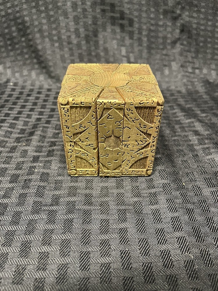 Solid Wood Hellraiser Cube Puzzle Box