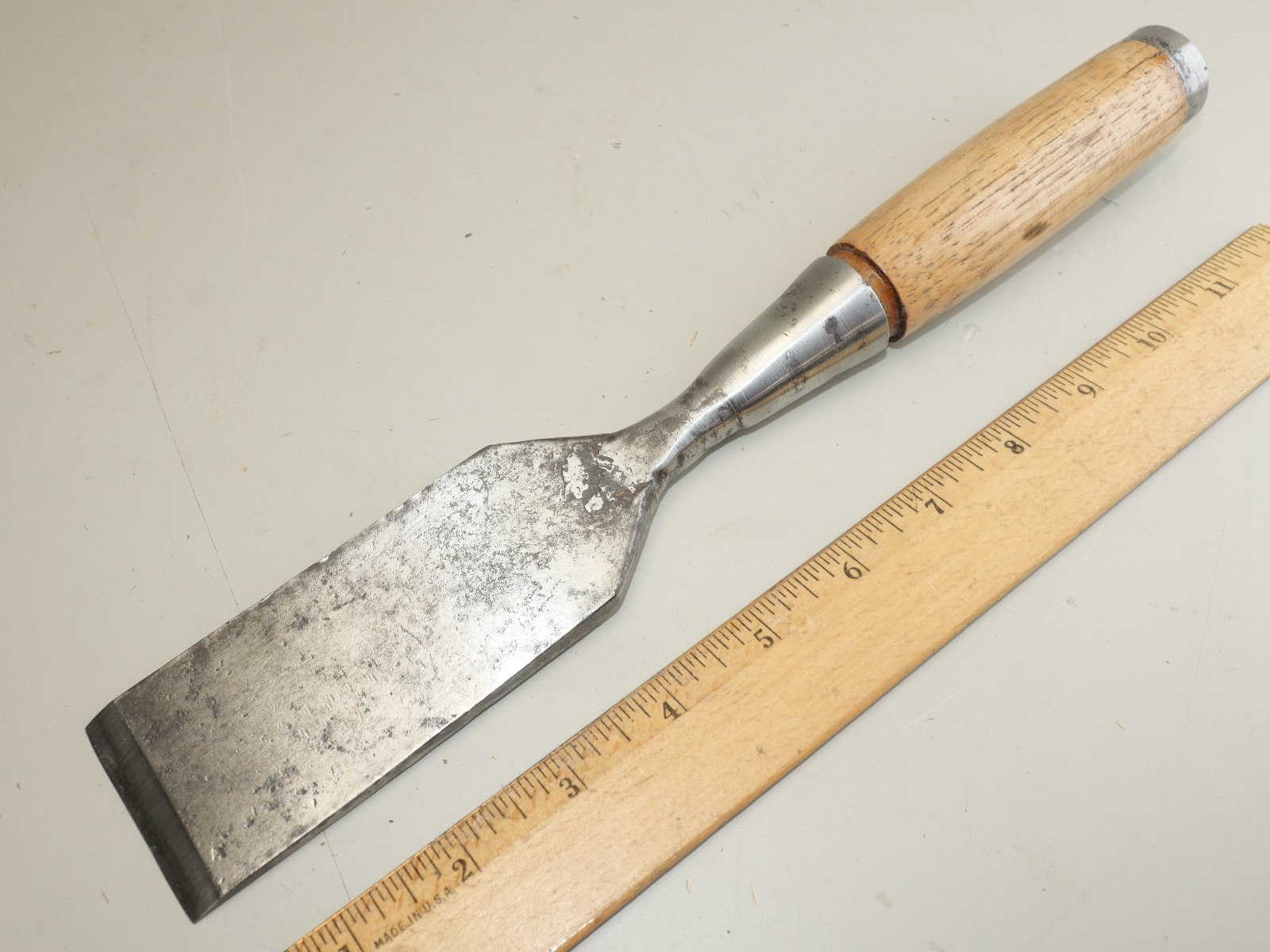 Heavy duty Large Vintage 2” square edge socket chisel