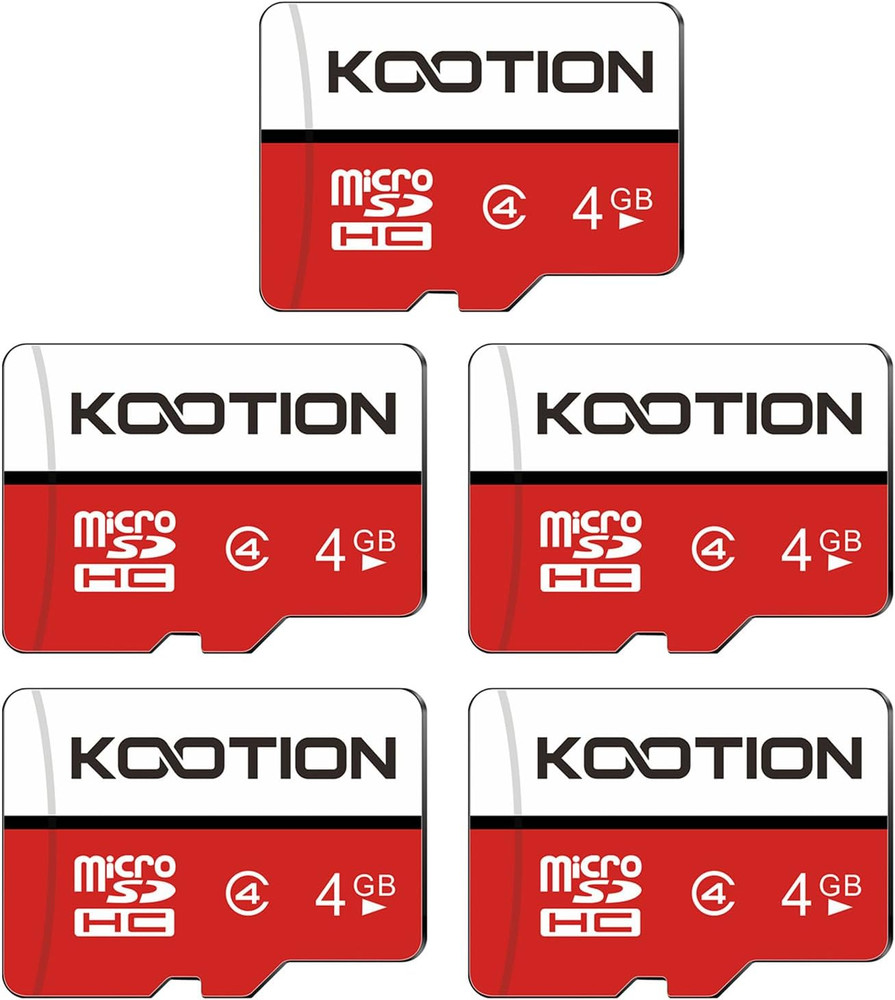 4 GB Micro SD Cards 5-Pack, Class 4 Microsd Flash Memory Card, C4, TF Card with