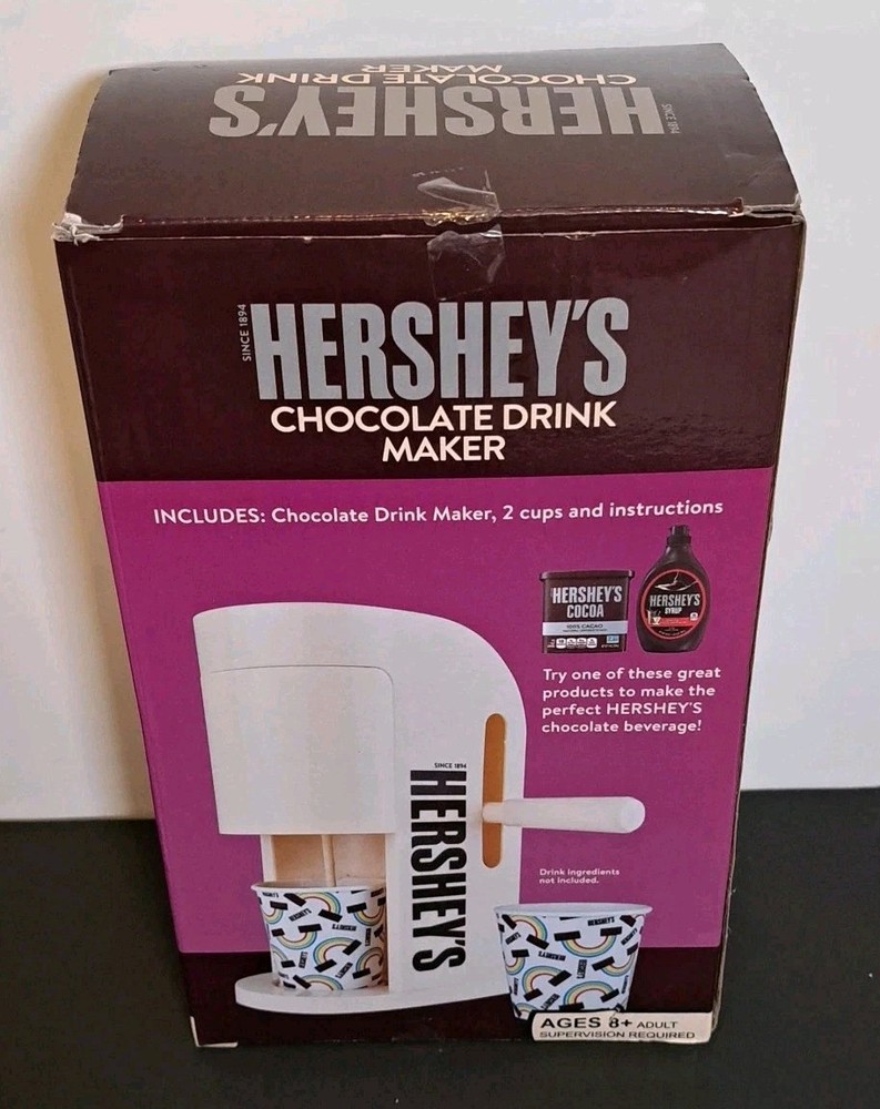 Hershey's Chocolate Drink Maker White New Open Box