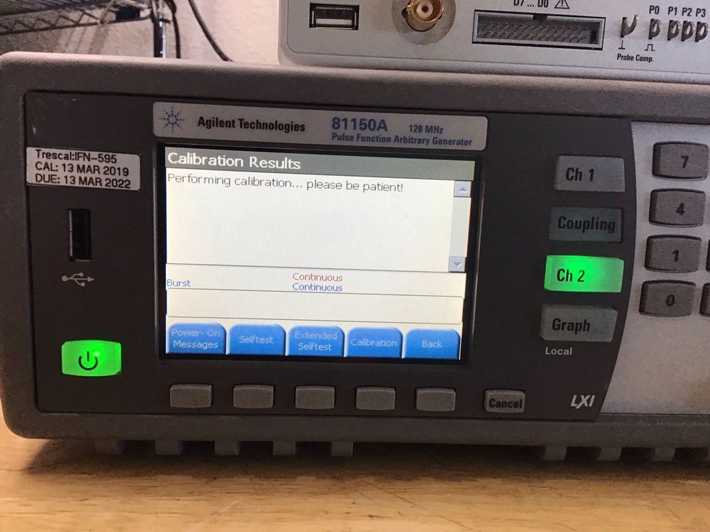 Agilent Keysight 81150A Pulse Function Arbitrary Generator w/Opt. 2 CH Cal'd !!!