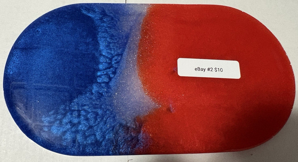 Blue/Red Epoxy Resin Soapdish Laundry Soapdish