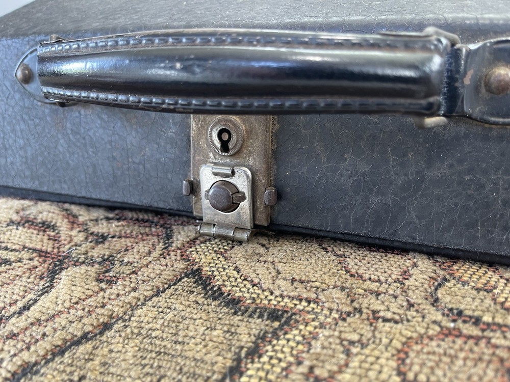 Antique Bar Lock Co Bar-Let Typewriter Model 2 Black With Case ~NICE