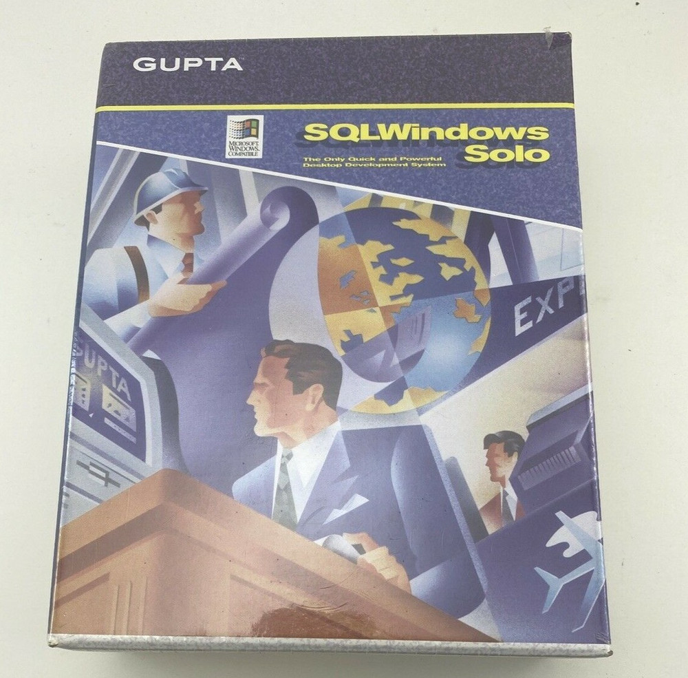 Vintage Computer Software Gupta SQLWindows Solo SQL Windows 5.0 3.5" Disks