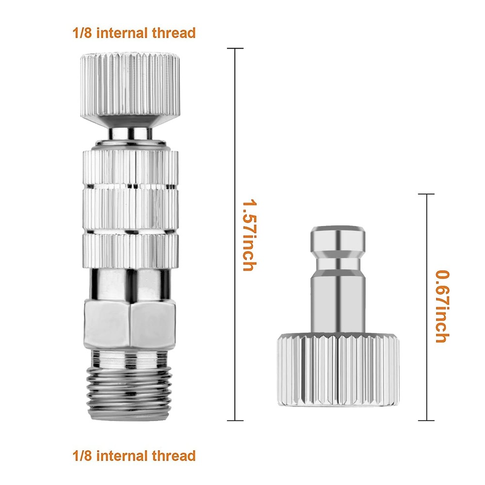 Airbrush Quick Disconnect Coupler Release Fitting Adapter Kit with 5 pcs 1/8"
