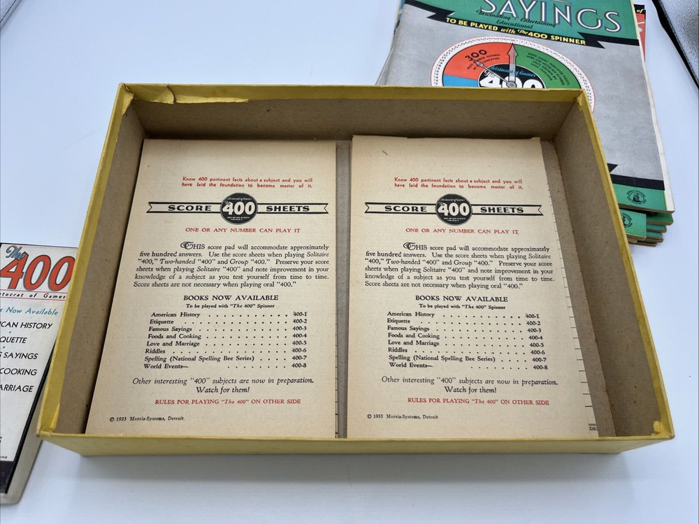 Board Game Trivia Game The 400 Complete Original Box Learn Play