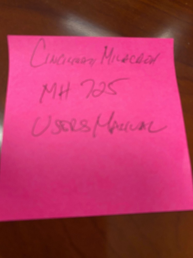 Cincinnati Milacron MH725 Users Manual