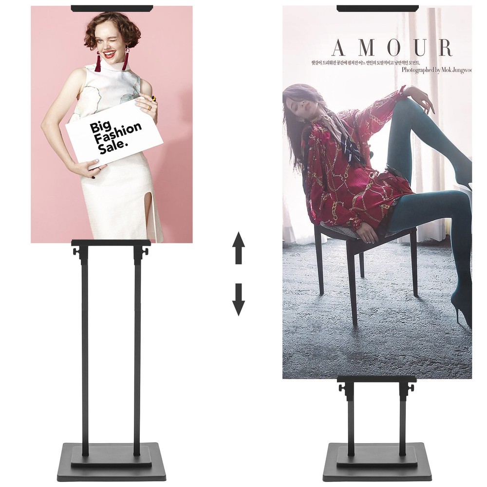 71" Poster Board Stand Adjustable Height Double-Sided Sign Display Frame Holder