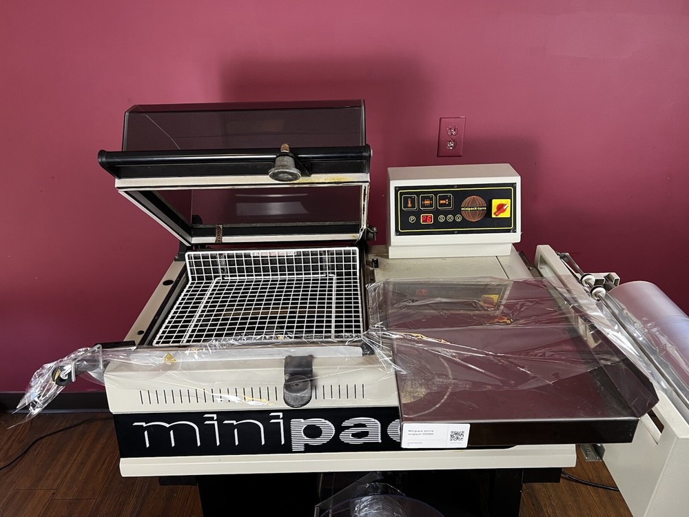 MINIPACK FM 75 DIGIT SEMI-AUTOMATIC SHRINK WRAP MACHINE !Video!