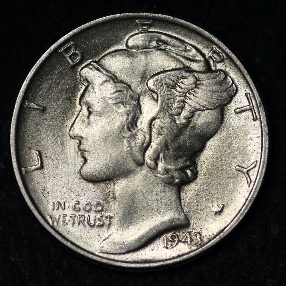 1943 Mercury Silver Dime GEM BU *UNCIRCULATED* MS E319 DJL