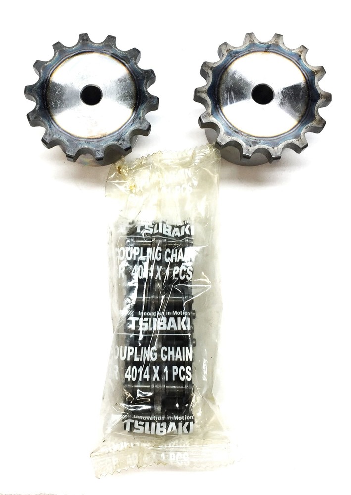 Tsubaki Coupling Roller Chain and Sprockets CR4014 NOS