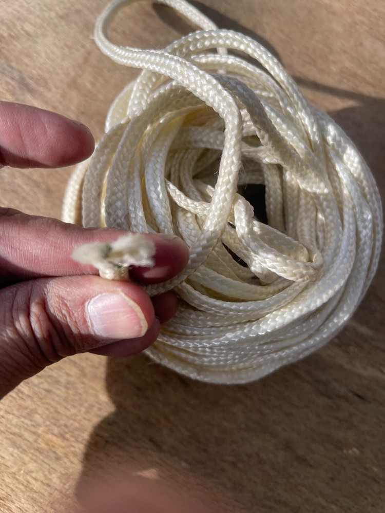 MILITARY WHITE PARACHUTE RISER PARACORD BUNDLE 3 QUANTITY 40 FEET