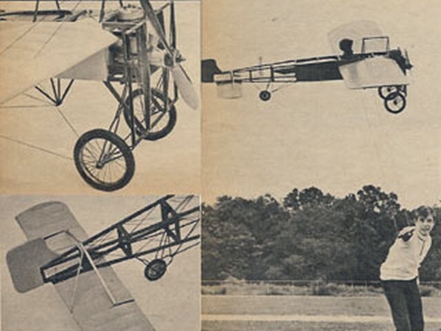 Bleriots Machine C/L 28" Wingspan RC Model Airplane Printed Plans & Templates