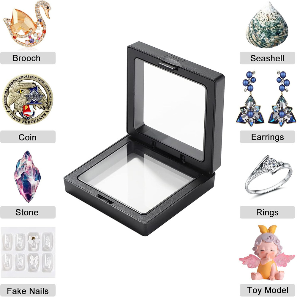 3D Floating Frame with Stand, Challenge Coin Display Holder, Floating Display, 2