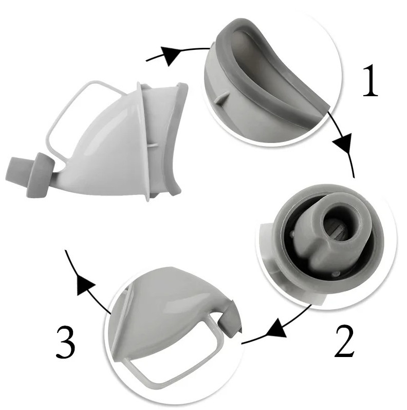 1pc Portable Unisex Urinal Funnel Outdoor Travel Camping Toilet Aid - NEW