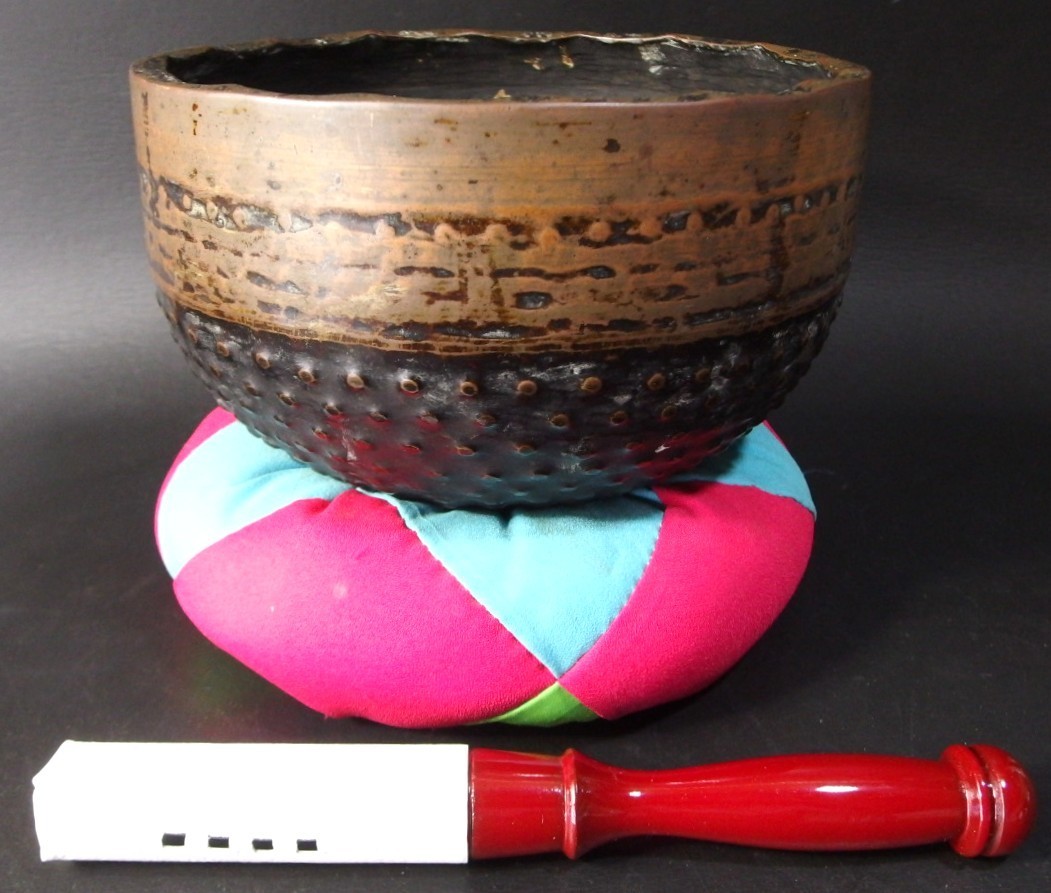 or2630 JAPANESE BUDDHIST SINGING BOWL ORIN GONG 21.4cm / 8.4inch Width VINTAGE