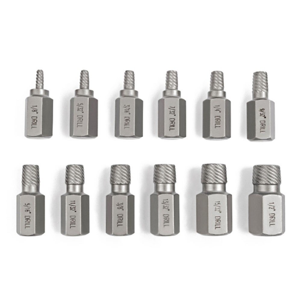 Screw Extractor Set Damaged Broken Bolt Screw Extractor Hex Head Extractor 23Pcs