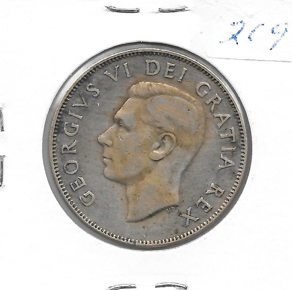 1950 Design CANADIAN 50 CENT PIECE VERY NICE (SILVER)