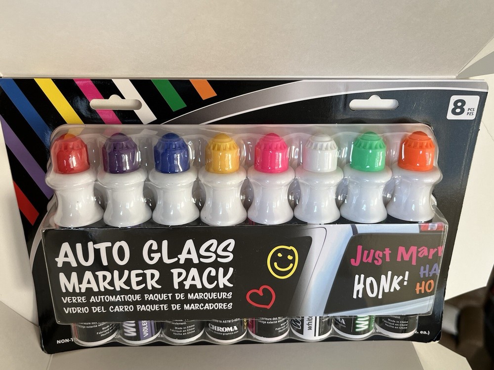 Chroma Markers For Auto Window/Glass 8 Pack