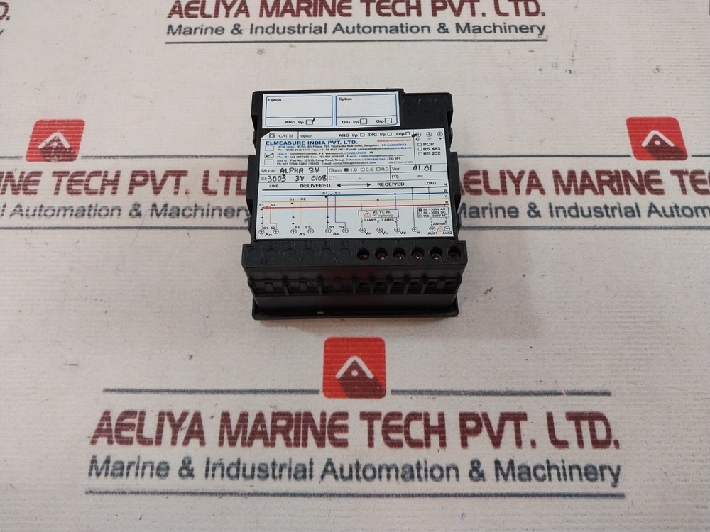 Elmeasure Alpha 3V 3 Phase Volt Meter 80-300V AC
