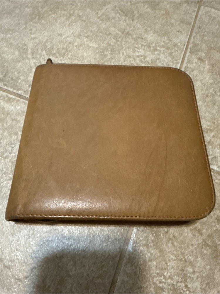 VTG Boulder Ridge leather cd case organizer 12 CDs