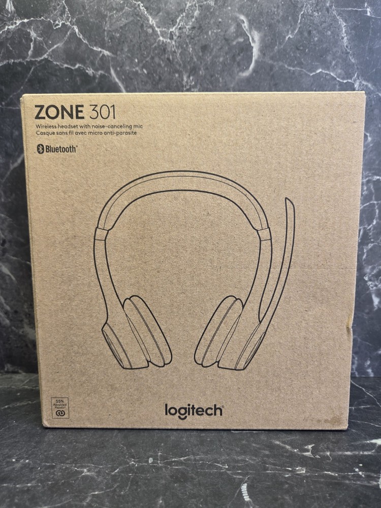 Logitech Zone 301 Wireless Bluetooth Headset with Noise-Canceling Microphone
