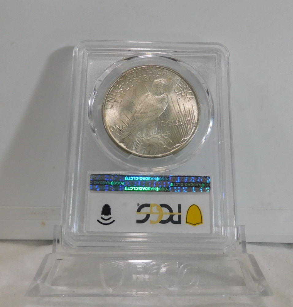 GOLD SHIELD! 1925-P Peace Silver Dollar, PCGS MS-66!