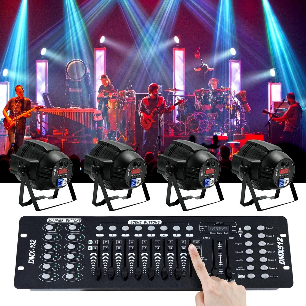 DMX 512 Controller, 30 Banks of 8 programmable scenes, Matte Black