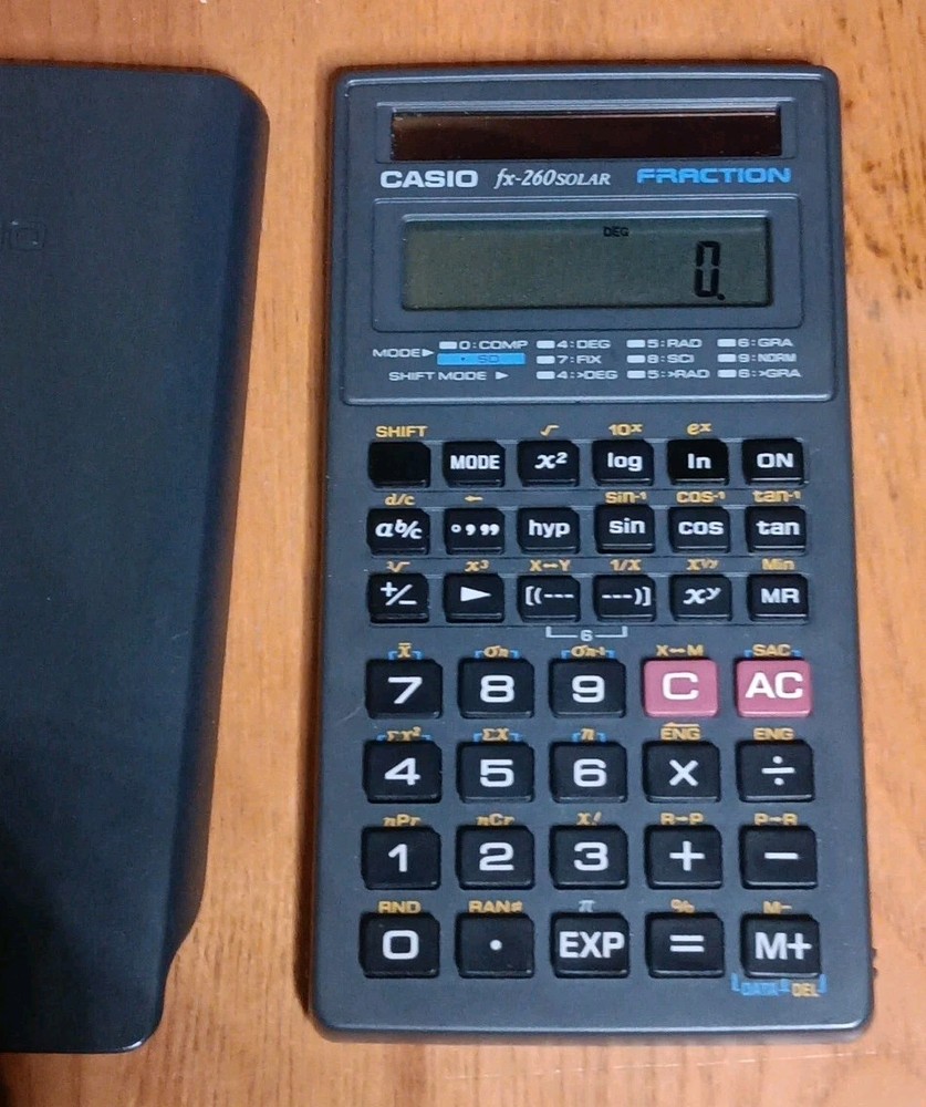 Casio fx-260 Solar Fraction Calculator With Case
