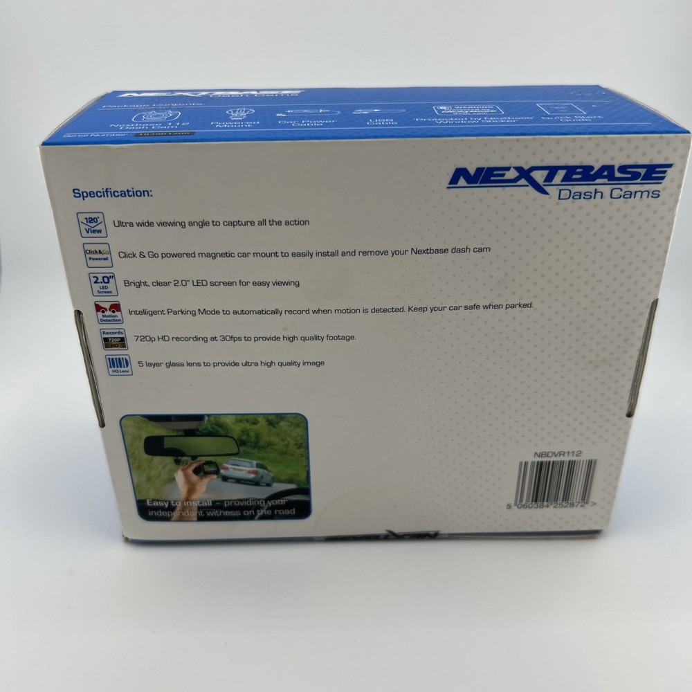 Nextbase 112 720p HD 2 inch Car Dash Camera - Black