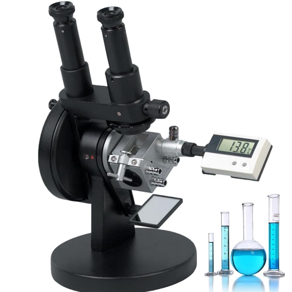 Binocular Abbe Refractometer Digital Abbe Refractometer with 1.3000-1.7000 nD