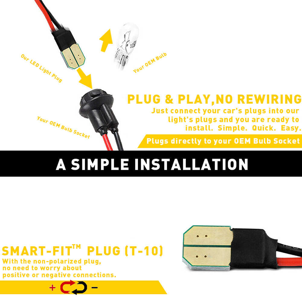 2X LED License Plate Lights Rear Bumper Tag Assembly For 1995-2004 Toyota Tacoma